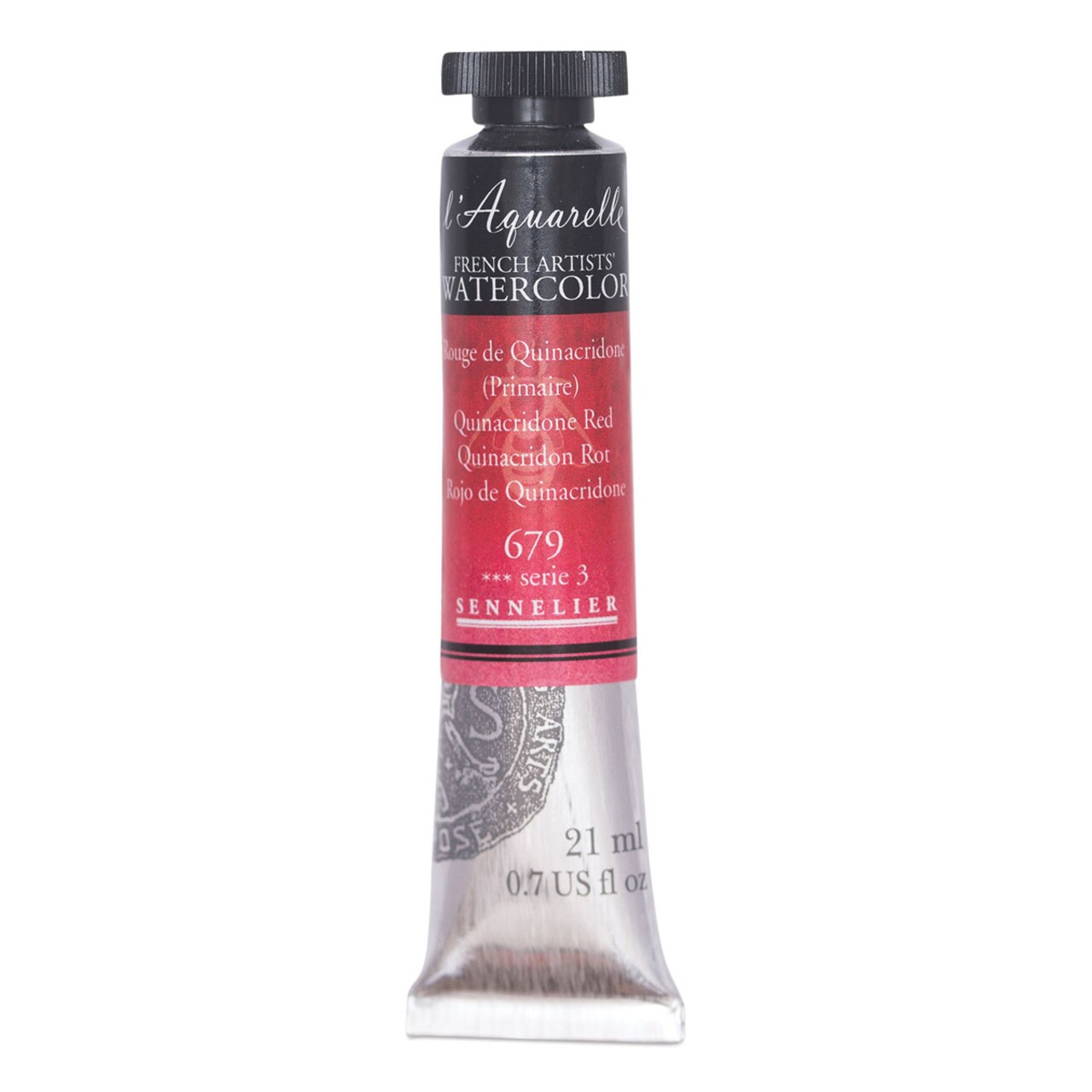 Sennelier French Artists' Watercolor - Quinacridone Red, 21 ml Tube